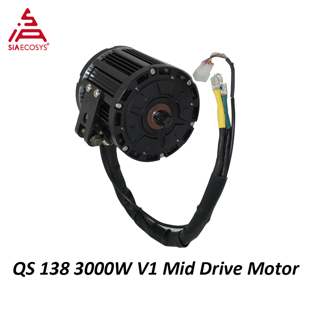 مجموعة محرك QSMOTOR QS138 بقوة - مراجعة Mid Drive Motor Kit 72V 3000W وسعره